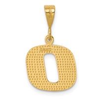14K Textured Initial O Charm view 3