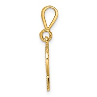 14K Textured Initial S Charm view 2