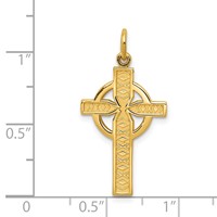 14K Yellow Gold Celtic Cross Pendant view 3