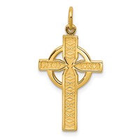 14K Yellow Gold Celtic Cross Pendant view 1