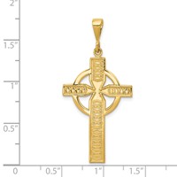 14K Yellow Gold Celtic Cross Pendant view 3