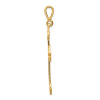 14K Yellow Gold Budded Cross Pendant view 2