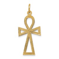 14K Yellow Gold Ankh Cross Charm view 4
