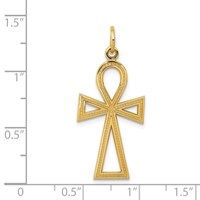 14K Yellow Gold Ankh Cross Charm view 3