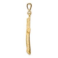 14K Yellow Gold Diamond-cut Cross Charm view 2