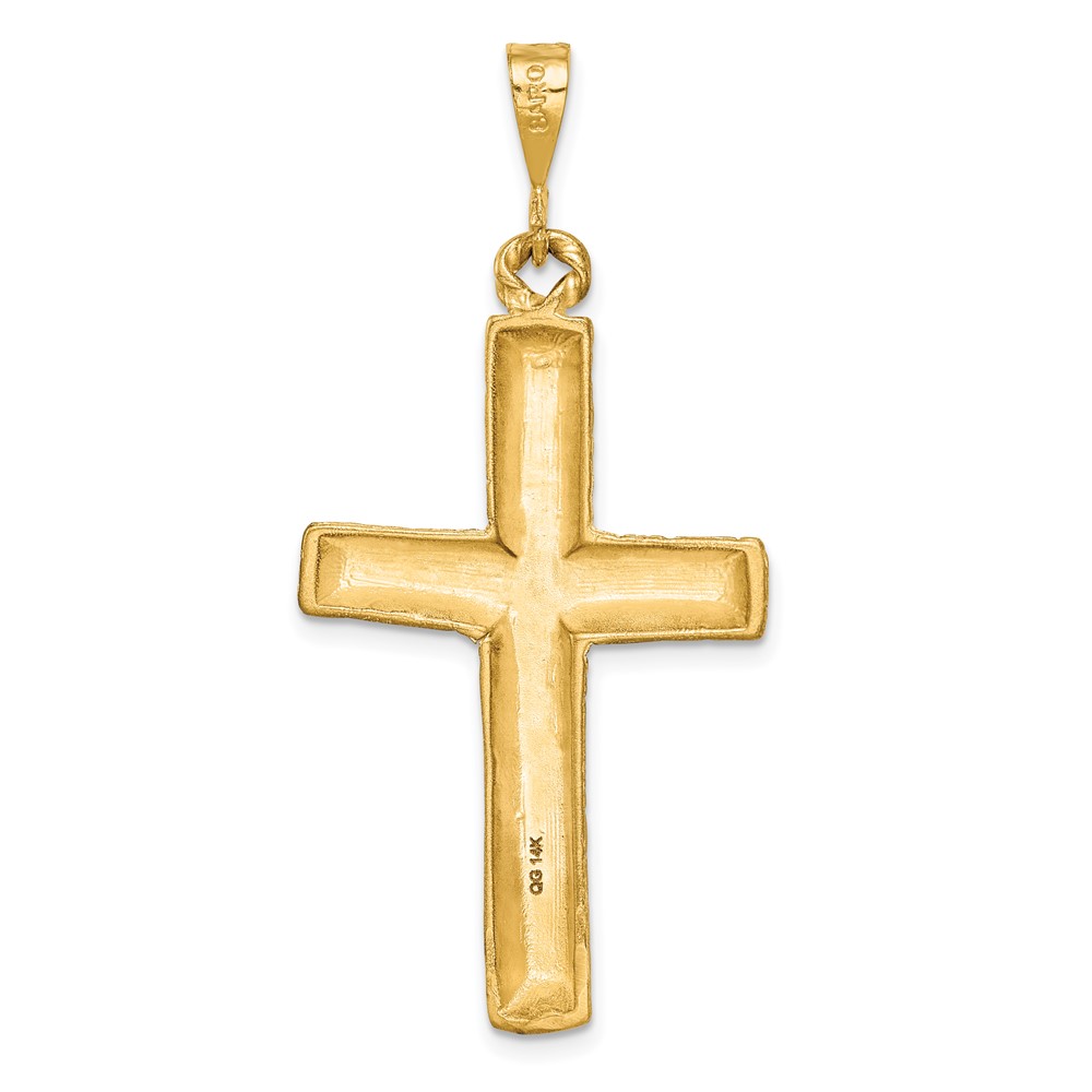 14k Diamond-cut Cross Charm (C1491)