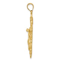 14K Yellow Gold Crucifix Charm view 2