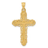 14K Yellow Gold Crucifix Charm view 3