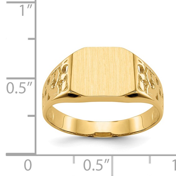 Polished Gold Fancy Signet Rings
