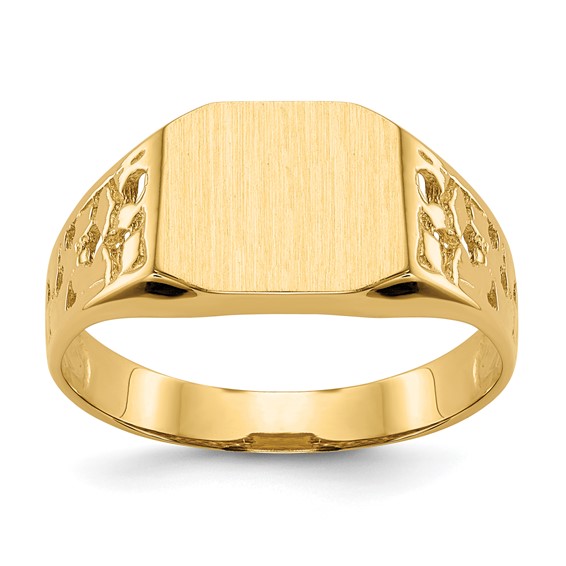 Polished Gold Fancy Signet Rings