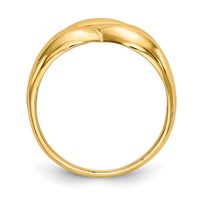 14K Polished Twisted Dome Ring view 2