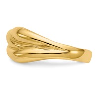 14K Polished Twisted Dome Ring view 4