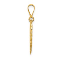 14K Yellow Gold Reversible I Love You Heart Pendant view 2