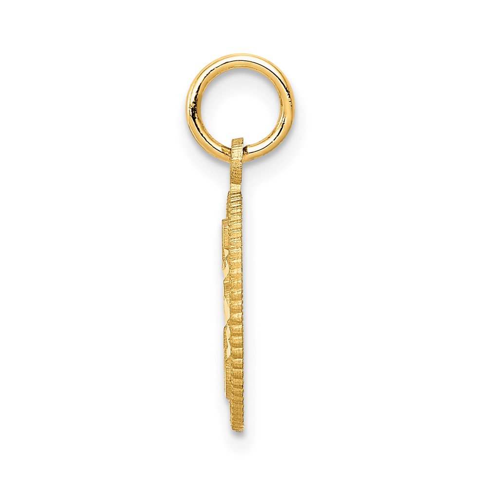 14k #15 Circle Pendant (C1651)