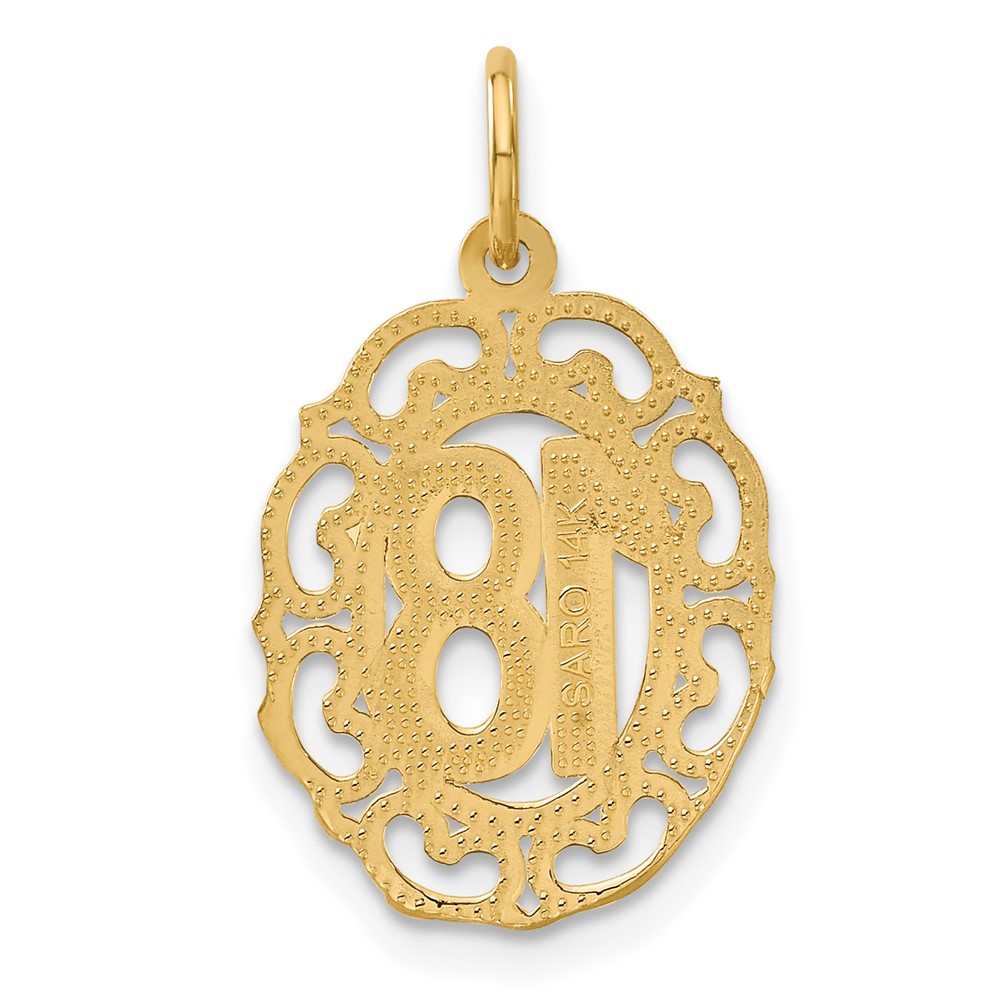 14k #18 Oval Pendant (C1667)
