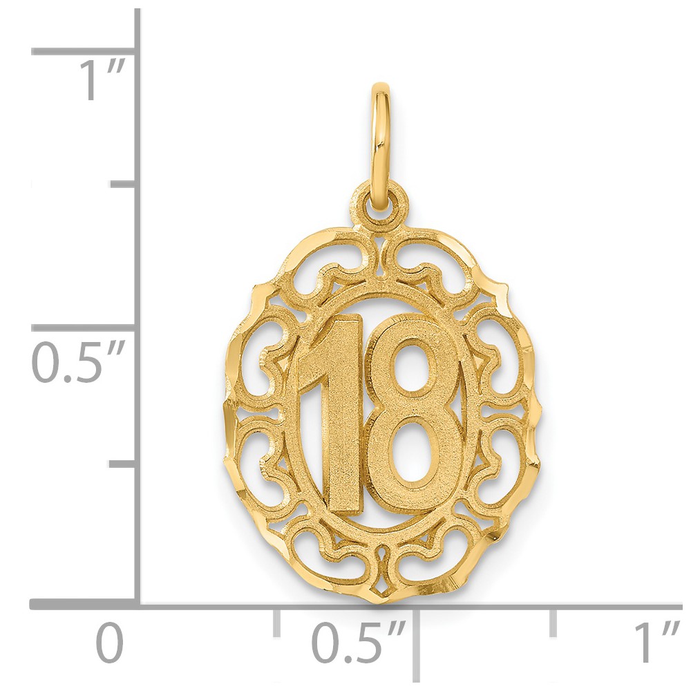 14k #18 Oval Pendant (C1667)