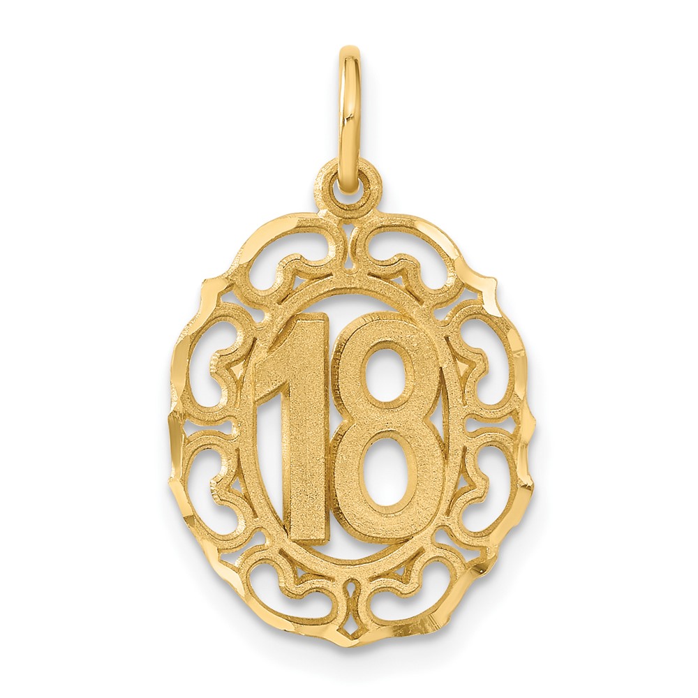 14k #18 Oval Pendant (C1667)