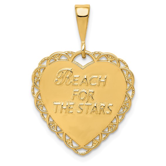 14k Reversible SWEET 16 / REACH FOR THE STARS Charm