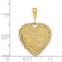 14K Yellow Gold Reversible Sweet 16 Reach for the Stars Charm view 3