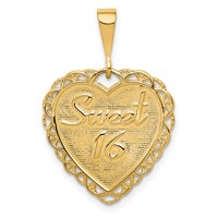 14K Yellow Gold Reversible Sweet 16 Reach for the Stars Charm view 1
