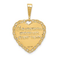 14K Yellow Gold Reversible 50th Anniversary Our Love Grows Stronger Every Year Charm view 4
