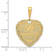 14K Yellow Gold Reversible 50th Anniversary Our Love Grows Stronger Every Year Charm view 3