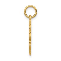 14K Yellow Gold Bride and Groom Textured Back Charm view 2