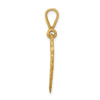 14K Yellow Gold Reversible for MY Mom Words Say SO Little Heart Charm view 2