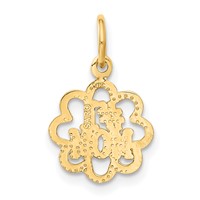 14K Yellow Gold #1 Mom Charm view 3