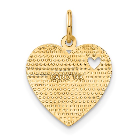 14k VERY SPECIAL SIS Heart Charm