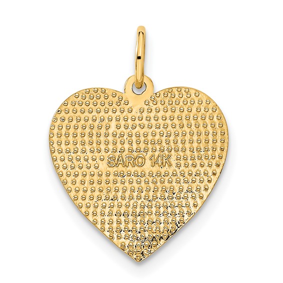 Gold DADDY'S LITTLE GIRL Heart Charm