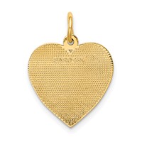 14K Yellow Gold Grandma Heart Charm view 4