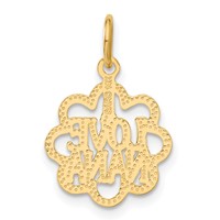 14K Yellow Gold I Love Nana Charm view 3