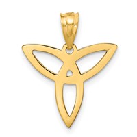 14K Yellow Gold Trinity Symbol Charm view 3