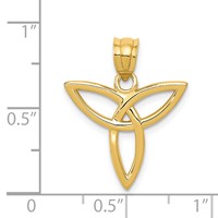 14K Yellow Gold Trinity Symbol Charm view 4