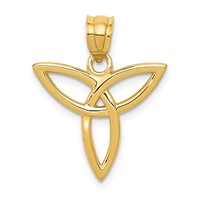 14K Yellow Gold Trinity Symbol Charm view 1