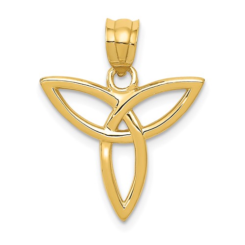 14K Yellow Gold Trinity Symbol Charm