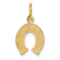 14K Yellow Gold Horseshoe Charm view 4