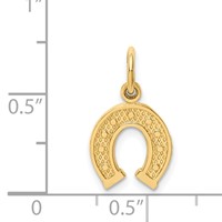 14K Yellow Gold Horseshoe Charm view 3