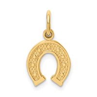 14K Yellow Gold Horseshoe Charm view 1