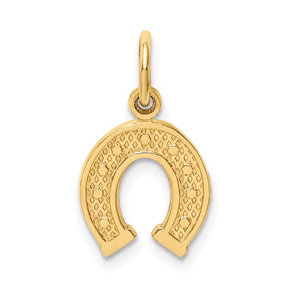 Gold Polished Horseshoe Pendants