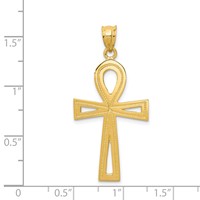 14K Ankh Cross Charm view 3