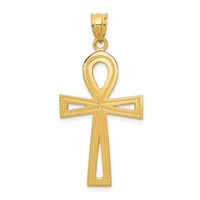 14K Ankh Cross Charm view 1