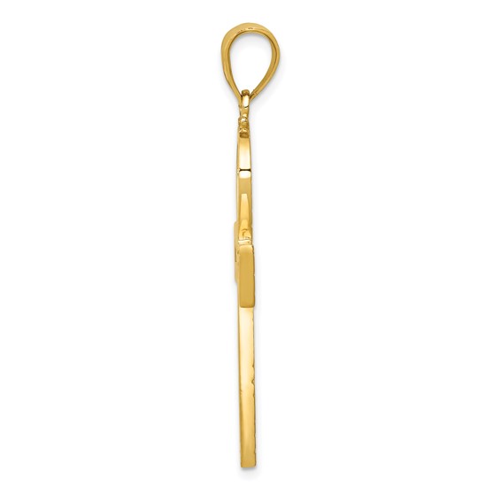 14k Large Ankh Cross Pendant