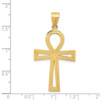 14K Yellow Gold Large Ankh Cross Pendant view 3