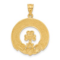 14K Friendship Loyalty Love Claddagh Pendant view 3