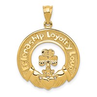 14K Friendship Loyalty Love Claddagh Pendant view 1