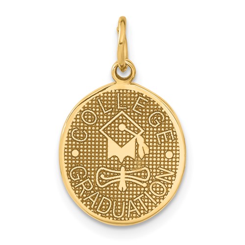14K Yellow Gold College Graduation Charm