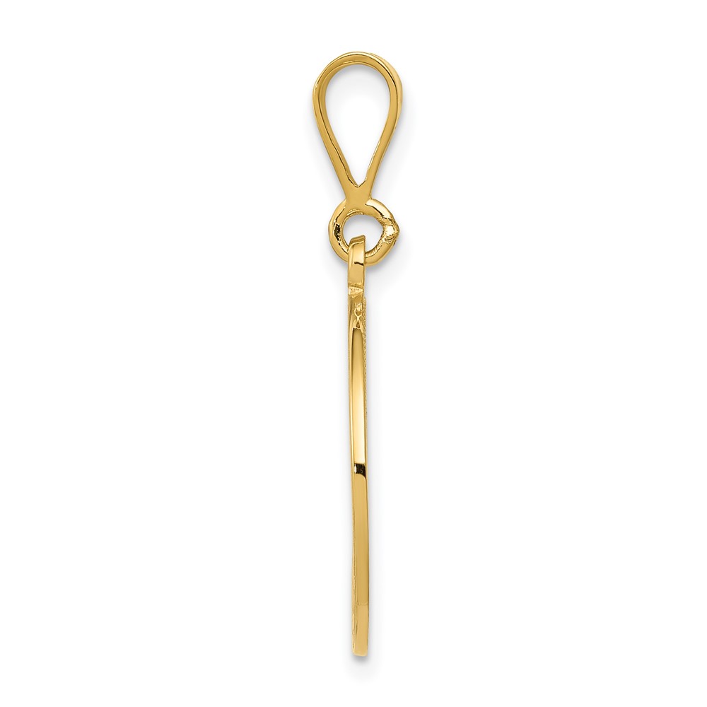 14k Polished and Textured Masonic Symbol Pendant (C1783)