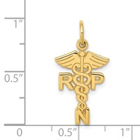 14K Yellow Gold Rnp Registered Nurse Practitioner Charm view 4